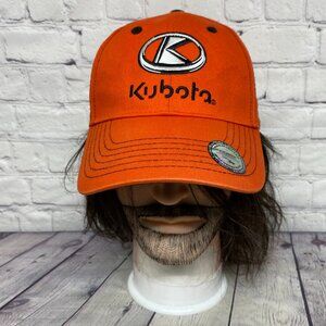 Kubota Baseball Hat Cap Strap Back Orange CHOKO Embroidered SWEAT STAINS